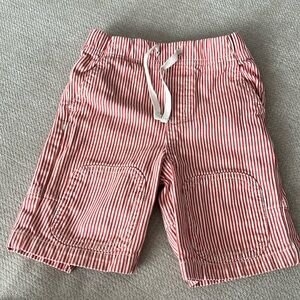 Mini Boden Light red pin stripe shorts Size 1-1.5 yr
